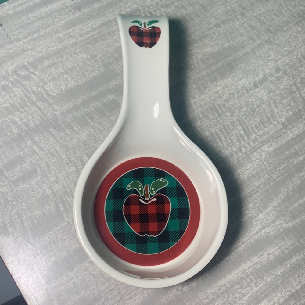 Vintage Eurita  Reston Lloyd apple jack plaid spoon rest